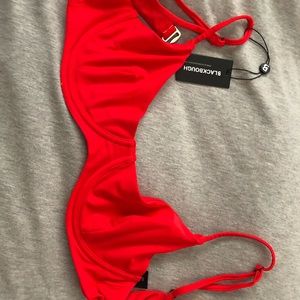 Red Blackbough bikini top NWT